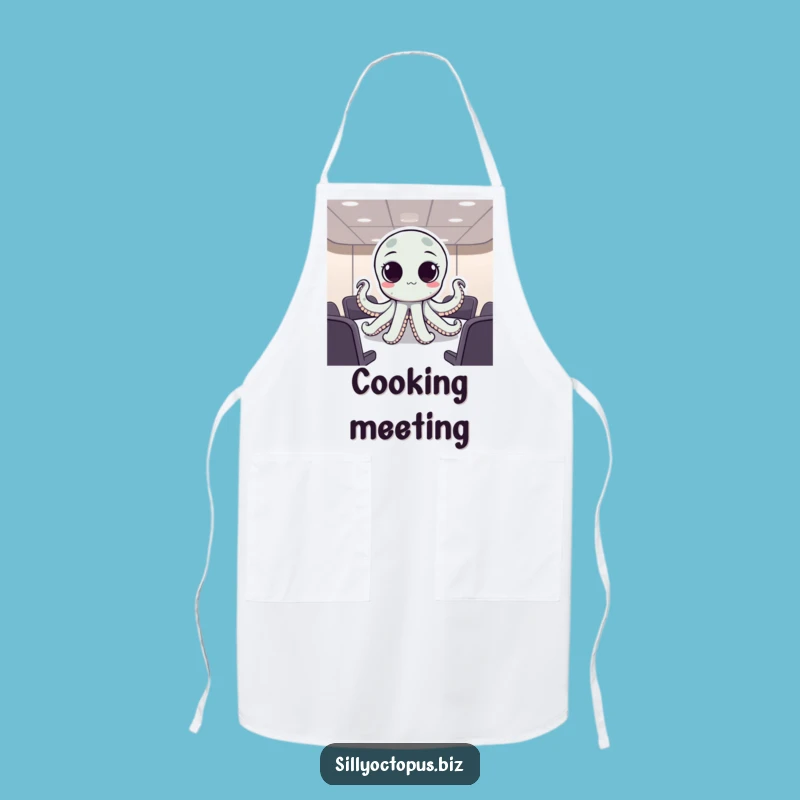 Funny Meeting Octopus Apron: Cook Up Some Office Humor
