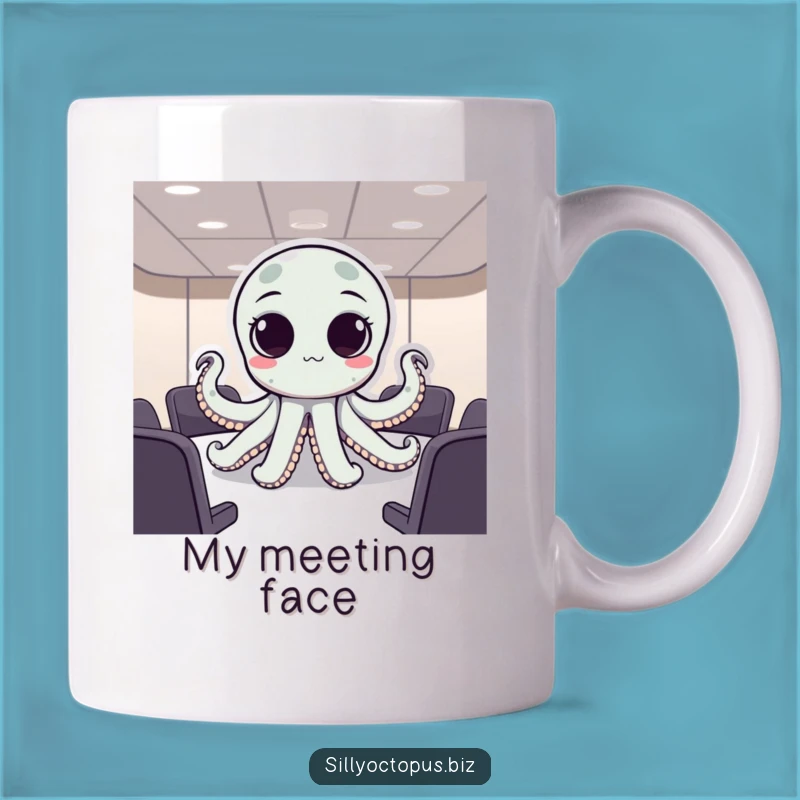 Funny Meeting Octopus Mug: Office Humor Gift for Colleagues