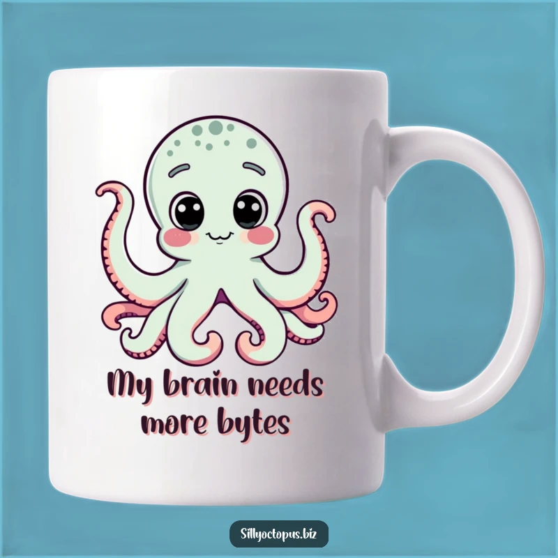 Funny Octopus Staring at Computer Mug: A Hilarious Gift for Tech Nerds