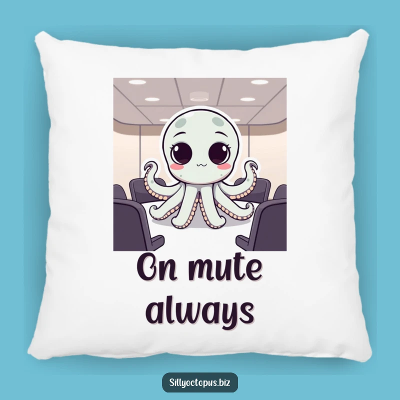 Funny Meeting Octopus Pillow: Comfy Support for Office Woes