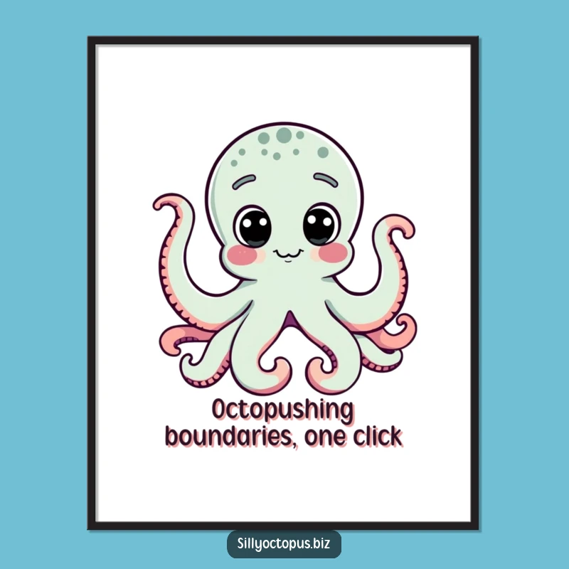 Free Printable Octopus Wall Art - Quirky Home Decor Downloadable Funny Gift