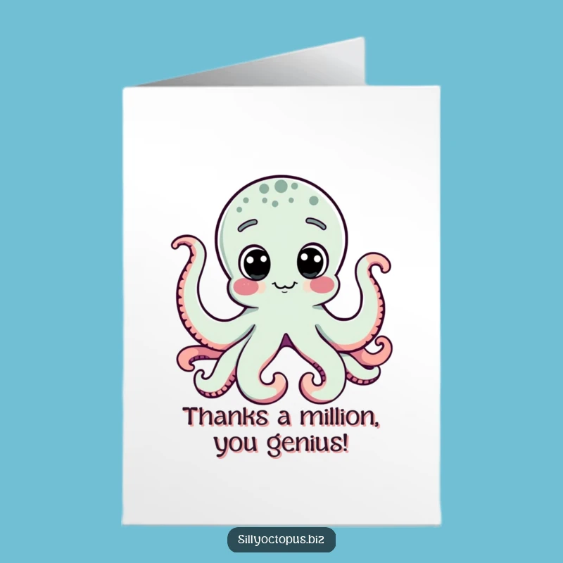 Funny Free Printable Octopus Thank You Card - Express Gratitude with Humor