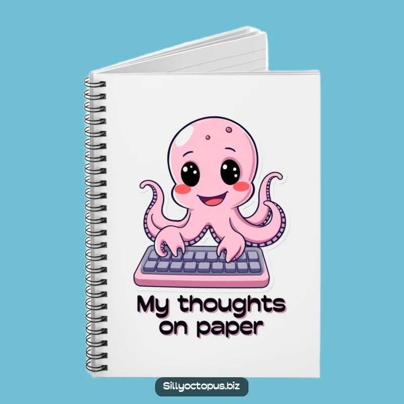 Funny Happy Octopus Typing Notebook: Write Your Story with Joy